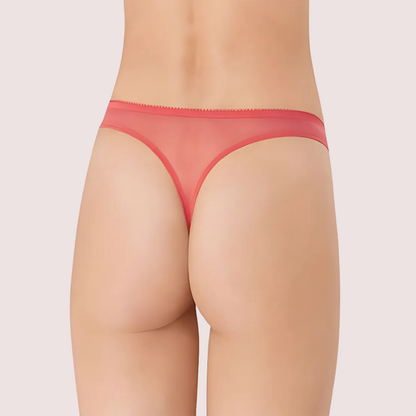 PRINCESSE Dream Spotlight Coral Fishnet Lace Thong