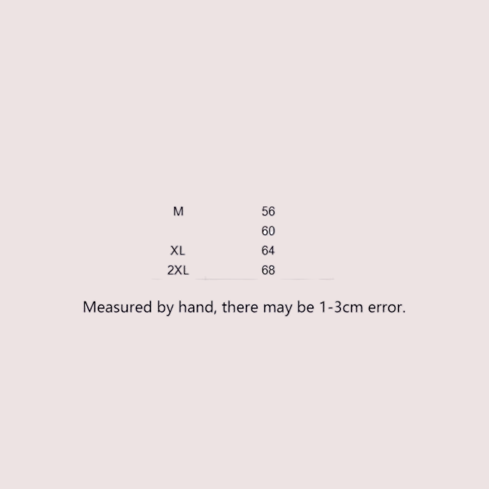 Text displaying size measurements in centimeters on a light gray background