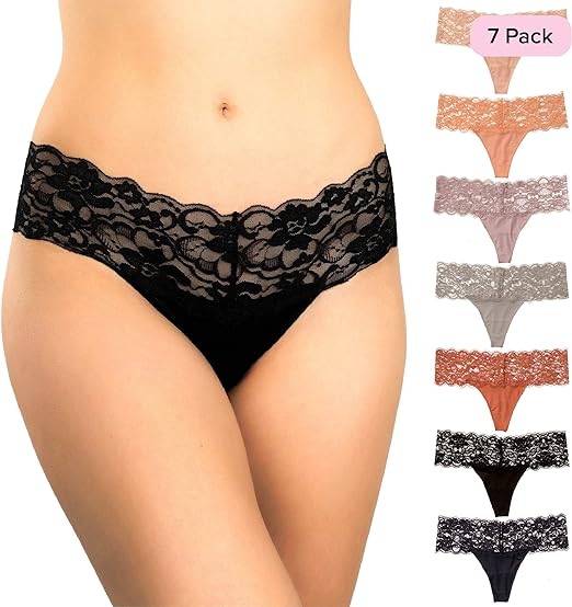 Black lace underwear with color swatches on a white background
