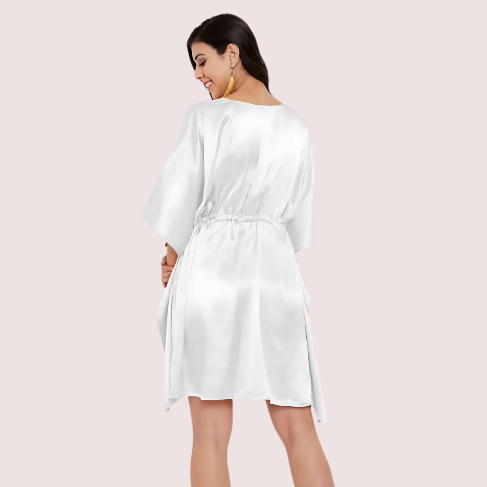 5XL - 6XL White Silk Satin Maxi Gown